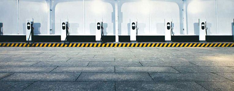 Level 3 charging stations for electric car.