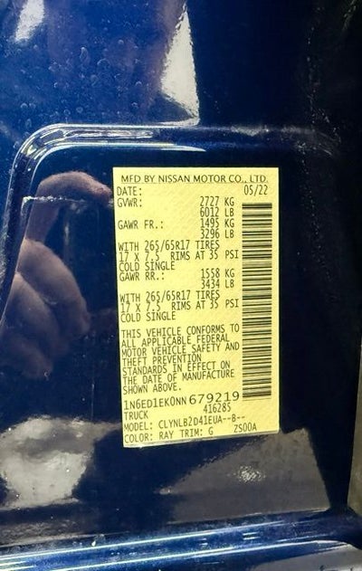 2022 Nissan Frontier SV