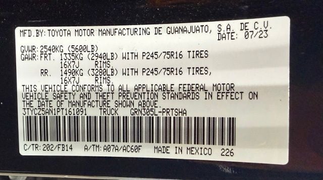 2023 Toyota Tacoma SR V6
