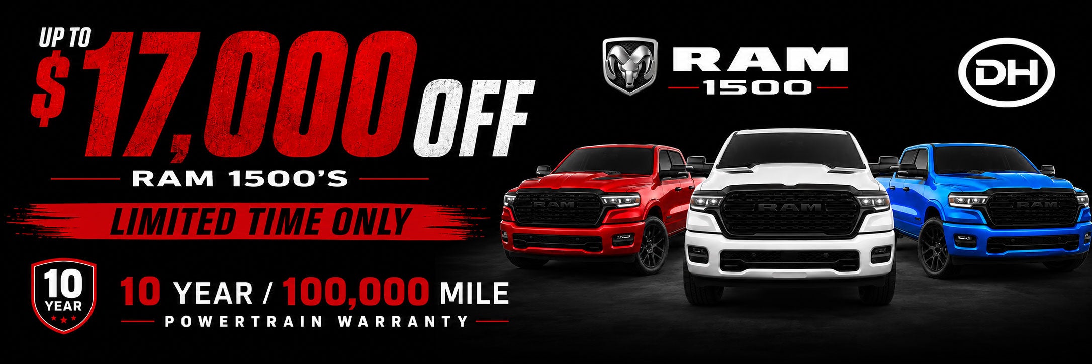 up to $17,000 off New RAM 1500's