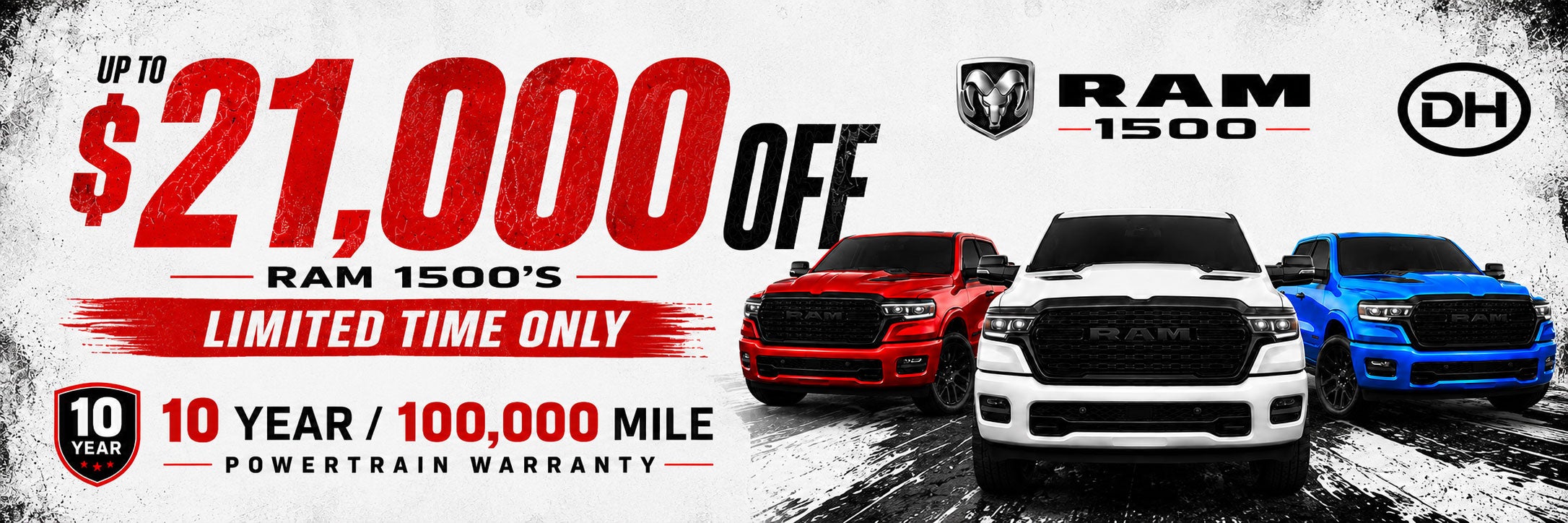 up to $21,000 off New RAM 1500's